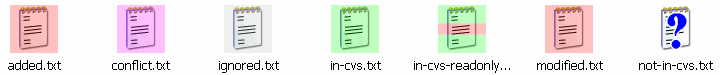 TortoiseCVSNew icons in Windows XP